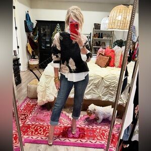 Stylish Black Floral Sweater